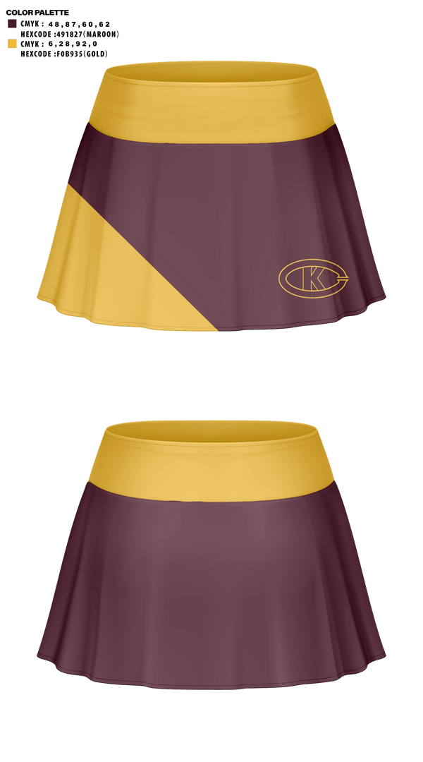 Skort, Christ the King High School Cheer, Cheer, Teamtime, Team time, sublimation, custom sports apparel, team uniforms, spirit wear, spiritwear, sports uniforms, custom shirts, team store, custom team store, fundraiser sports, apparel fundraiser