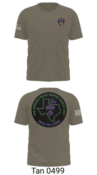 Short Sleeve Performance Shirt, SMPD Mental Health Unit, Police, Teamtime, Team time, sublimation, custom sports apparel, team uniforms, spirit wear, spiritwear, sports uniforms, custom shirts, team store, custom team store, fundraiser sports, apparel fundraiser