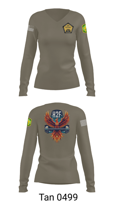 Phoenix H2F 94523826 Women's Long Sleeve V-neck Shirt -1 77