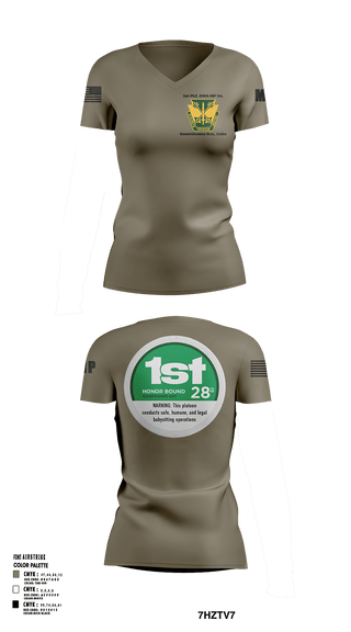 Womens Short Sleeve Vneck Shirt, 28th MP Company, National Guard, Teamtime, Team time, sublimation, custom sports apparel, team uniforms, spirit wear, spiritwear, sports uniforms, custom shirts, team store, custom team store, fundraiser sports, apparel fundraiser