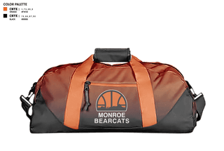 Duffle Bag, Monroe High School Basketball, Women's Basketball, Teamtime, Team time, sublimation, custom sports apparel, team uniforms, spirit wear, spiritwear, sports uniforms, custom shirts, team store, custom team store, fundraiser sports, apparel fundraiser