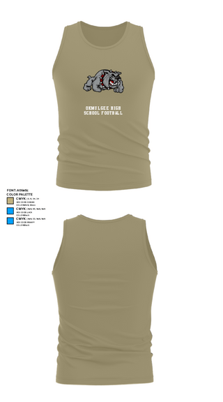 Tank Top, Okmulgee High School Football, Football, Teamtime, Team time, sublimation, custom sports apparel, team uniforms, spirit wear, spiritwear, sports uniforms, custom shirts, team store, custom team store, fundraiser sports, apparel fundraiser
