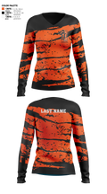 Rome Free Academy Bowling 93035868 Women's Long Sleeve V-neck Shirt - 3