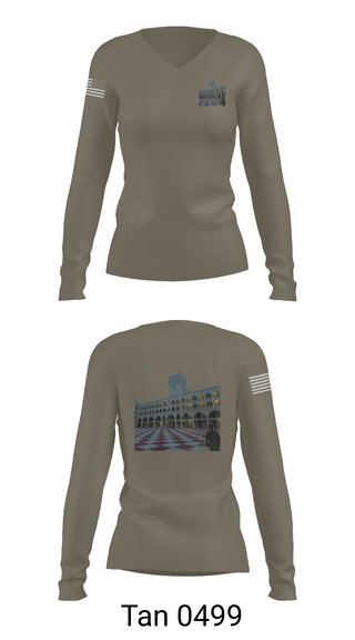 Womens Long Sleeve Vneck Shirt 1, Palmetto Battlion, Army, Teamtime, Team time, sublimation, custom sports apparel, team uniforms, spirit wear, spiritwear, sports uniforms, custom shirts, team store, custom team store, fundraiser sports, apparel fundraiser