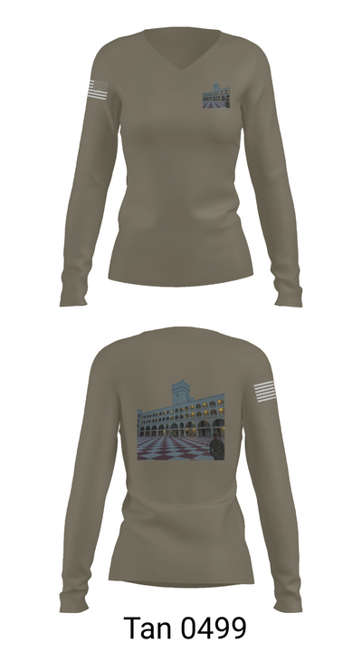Palmetto Battlion 20426717 Women's Long Sleeve V-neck Shirt -1 77