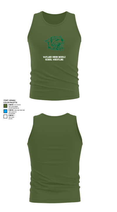 Wayland Union Middle School Wrestling 74603819 Tank Top - 23