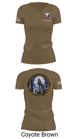 Women's Short Sleeve Vneck Shirt, USAG Fort Hunter Liggett, Army, Teamtime, Team time, sublimation, custom sports apparel, team uniforms, spirit wear, spiritwear, sports uniforms, custom shirts, team store, custom team store, fundraiser sports, apparel fundraiser