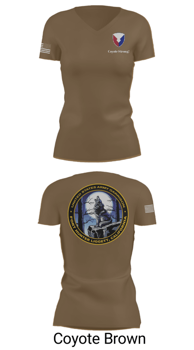 USAG Fort Hunter Liggett 63264859 Women's Short Sleeve V-neck Shirt - 12