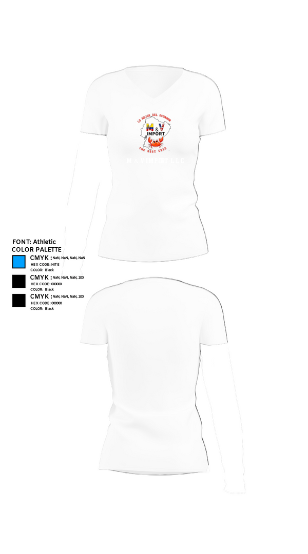 Womens Short Sleeve Vneck Shirt, M & V import LLC, , Teamtime, Team time, sublimation, custom sports apparel, team uniforms, spirit wear, spiritwear, sports uniforms, custom shirts, team store, custom team store, fundraiser sports, apparel fundraiser
