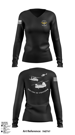Womens Long Sleeve Vneck Shirt 1, MT AASF, Army, Teamtime, Team time, sublimation, custom sports apparel, team uniforms, spirit wear, spiritwear, sports uniforms, custom shirts, team store, custom team store, fundraiser sports, apparel fundraiser