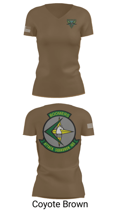 VA-165 Boomers 8750909 Women's Short Sleeve V-neck Shirt - 16
