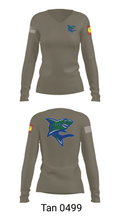 Bullshark Battalion 90693069 Women's Long Sleeve V-neck Shirt - 77