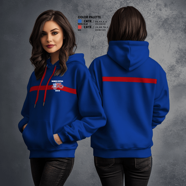 Hoodie, Warren Central High School Cheer, Cheer, Teamtime, Team time, sublimation, custom sports apparel, team uniforms, spirit wear, spiritwear, sports uniforms, custom shirts, team store, custom team store, fundraiser sports, apparel fundraiser
