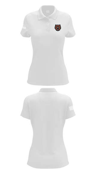 Womens Short Sleeve Performance Polo, Clover Garden School Grizzlies, Spirit Store, Teamtime, Team time, sublimation, custom sports apparel, team uniforms, spirit wear, spiritwear, sports uniforms, custom shirts, team store, custom team store, fundraiser sports, apparel fundraiser