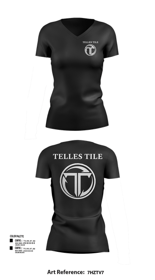 Womens Short Sleeve Vneck Shirt, Telles tile and more, , Teamtime, Team time, sublimation, custom sports apparel, team uniforms, spirit wear, spiritwear, sports uniforms, custom shirts, team store, custom team store, fundraiser sports, apparel fundraiser