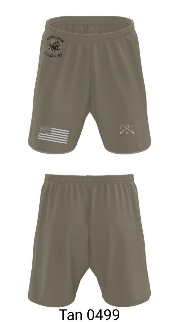 Athletic Shorts With Pockets, 3rd PLT Black Sheep, Army, Teamtime, Team time, sublimation, custom sports apparel, team uniforms, spirit wear, spiritwear, sports uniforms, custom shirts, team store, custom team store, fundraiser sports, apparel fundraiser