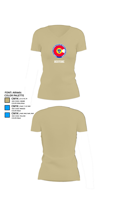 Restore 33265594 Women's Short Sleeve V-neck Shirt - 80
