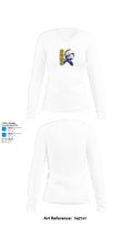 Stafford High School Basketball 81575563 Women's Long Sleeve V-neck Shirt -1 15