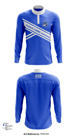 Quarter Zip Jacket, Clear Creek-Amana High School Cheer, Cheer, Teamtime, Team time, sublimation, custom sports apparel, team uniforms, spirit wear, spiritwear, sports uniforms, custom shirts, team store, custom team store, fundraiser sports, apparel fundraiser