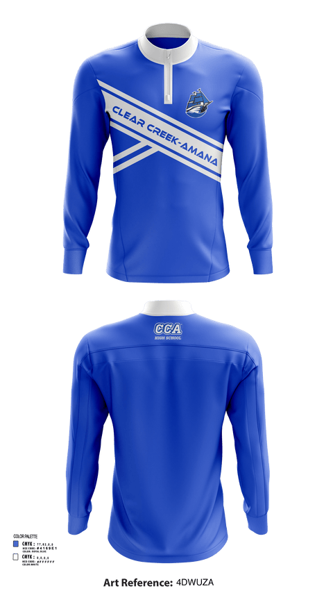 Quarter Zip Jacket, Clear Creek-Amana High School Cheer, Cheer, Teamtime, Team time, sublimation, custom sports apparel, team uniforms, spirit wear, spiritwear, sports uniforms, custom shirts, team store, custom team store, fundraiser sports, apparel fundraiser
