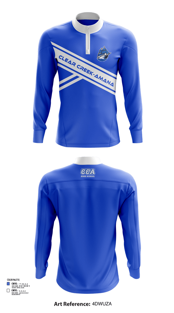Quarter Zip Jacket, Clear Creek-Amana High School Cheer, Cheer, Teamtime, Team time, sublimation, custom sports apparel, team uniforms, spirit wear, spiritwear, sports uniforms, custom shirts, team store, custom team store, fundraiser sports, apparel fundraiser