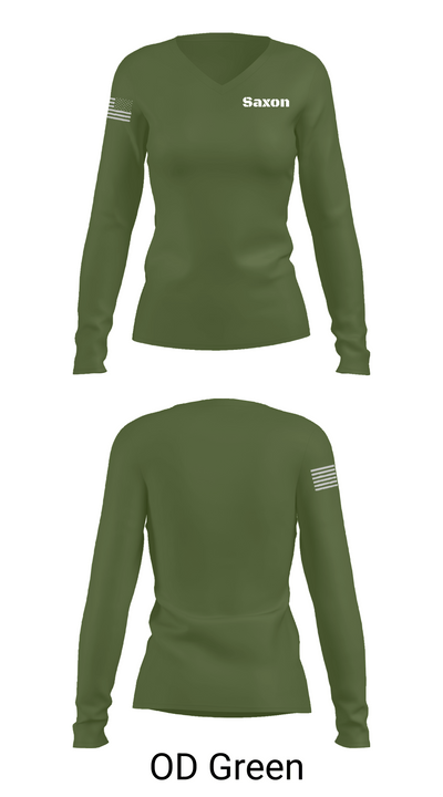 Saxon 39923770 Women's Long Sleeve V-neck Shirt - 57