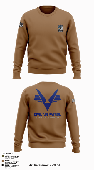 Crew Neck Sweatshirt, Sunlake High School Cadet Squadron, Air Force, Teamtime, Team time, sublimation, custom sports apparel, team uniforms, spirit wear, spiritwear, sports uniforms, custom shirts, team store, custom team store, fundraiser sports, apparel fundraiser