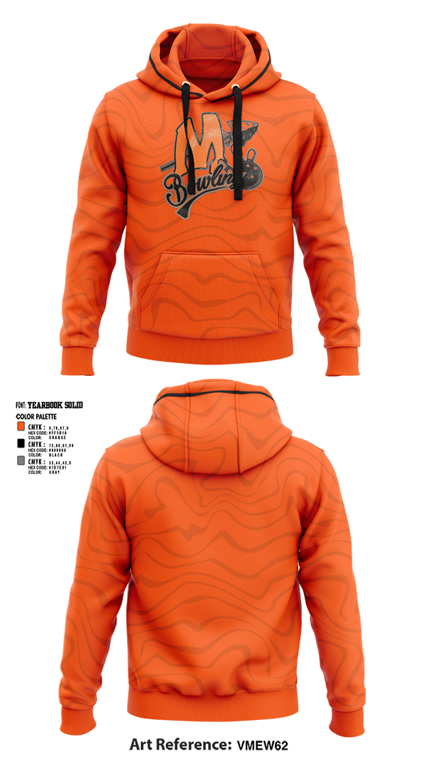 Hoodie, Minooka Community High School-South Campus Bowling, Bowling, Teamtime, Team time, sublimation, custom sports apparel, team uniforms, spirit wear, spiritwear, sports uniforms, custom shirts, team store, custom team store, fundraiser sports, apparel fundraiser