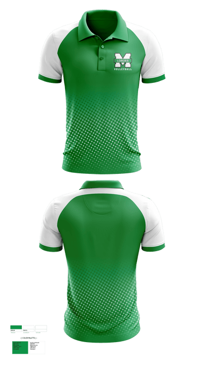 Monahans High School Volleyball 83796178 Short Sleeve Performance Polo - 1