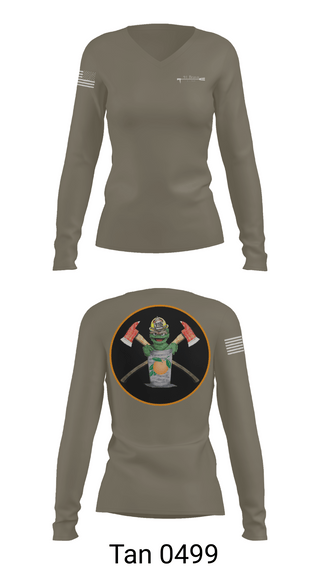 Womens Long Sleeve Vneck Shirt, 91 Bravo, Fire Department, Teamtime, Team time, sublimation, custom sports apparel, team uniforms, spirit wear, spiritwear, sports uniforms, custom shirts, team store, custom team store, fundraiser sports, apparel fundraiser