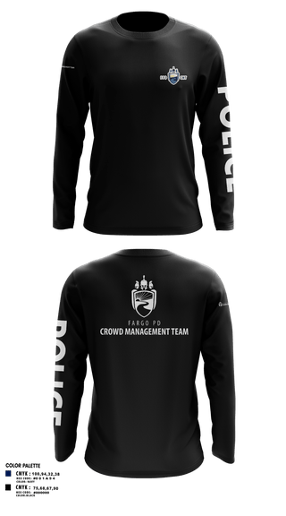 Long Sleeve Performance Shirt, Fargo PD CMT, Police, Teamtime, Team time, sublimation, custom sports apparel, team uniforms, spirit wear, spiritwear, sports uniforms, custom shirts, team store, custom team store, fundraiser sports, apparel fundraiser