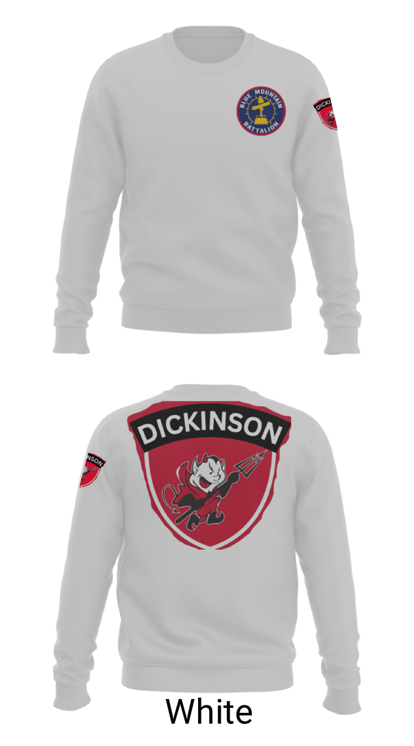 Crew Neck Sweatshirt, DICKINSON PLATOON, Army, Teamtime, Team time, sublimation, custom sports apparel, team uniforms, spirit wear, spiritwear, sports uniforms, custom shirts, team store, custom team store, fundraiser sports, apparel fundraiser