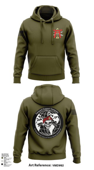 Hoodie, FSC 1-1SFG, Army, Teamtime, Team time, sublimation, custom sports apparel, team uniforms, spirit wear, spiritwear, sports uniforms, custom shirts, team store, custom team store, fundraiser sports, apparel fundraiser