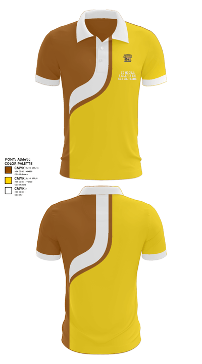 Temecula Valley High School Tennis 86470981 Short Sleeve Performance Polo - 43