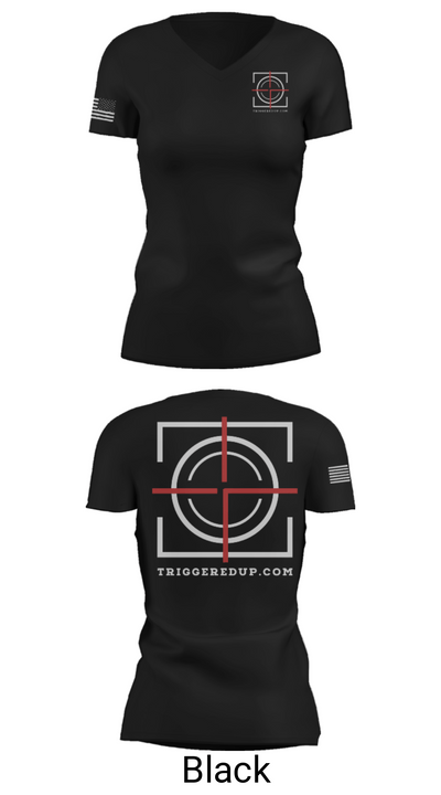 Triggered up 67978280 Women's Short Sleeve V-neck Shirt - 38