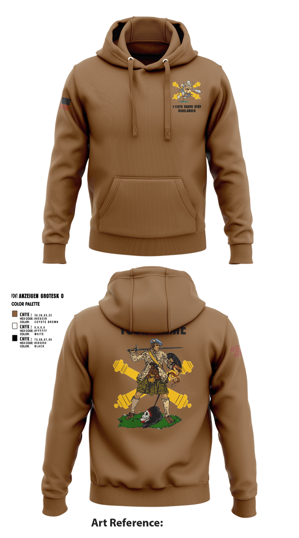Hoodie, Bravo 1-119th FA, , Teamtime, Team time, sublimation, custom sports apparel, team uniforms, spirit wear, spiritwear, sports uniforms, custom shirts, team store, custom team store, fundraiser sports, apparel fundraiser