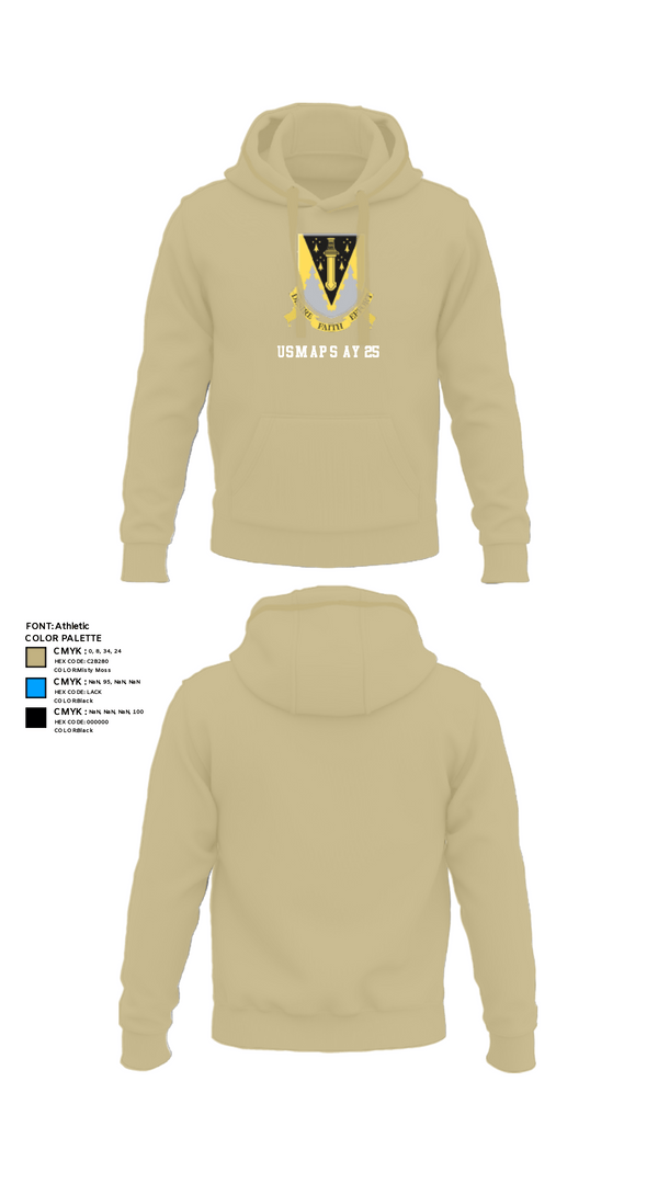 Hoodie, USMAPS AY 25, Army, Teamtime, Team time, sublimation, custom sports apparel, team uniforms, spirit wear, spiritwear, sports uniforms, custom shirts, team store, custom team store, fundraiser sports, apparel fundraiser