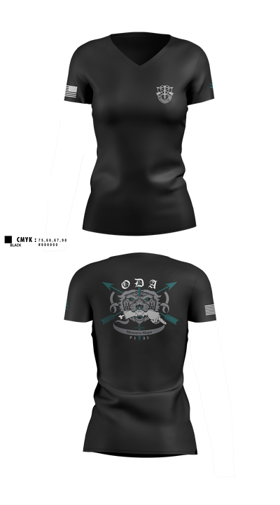 9135 74248707 Women's Short Sleeve V-neck Shirt - 1