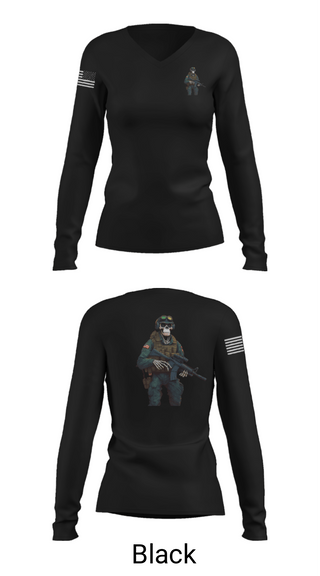 Women's Long Sleeve Vneck Shirt, 3d lsb, Marines, Teamtime, Team time, sublimation, custom sports apparel, team uniforms, spirit wear, spiritwear, sports uniforms, custom shirts, team store, custom team store, fundraiser sports, apparel fundraiser