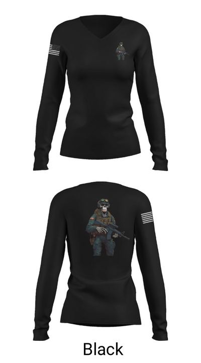 3d lsb 39792160 Women's Long Sleeve V-neck Shirt - 37