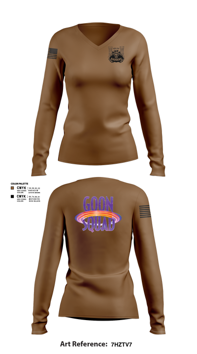 92nd Engineers 80974269 Women's Long Sleeve V-neck Shirt - 100
