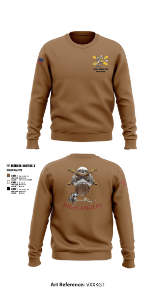 Crew Neck Sweatshirt, Bravo 1-119th FA, , Teamtime, Team time, sublimation, custom sports apparel, team uniforms, spirit wear, spiritwear, sports uniforms, custom shirts, team store, custom team store, fundraiser sports, apparel fundraiser