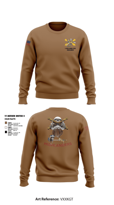 Bravo 1-119th FA 38934008 Crew Neck Sweatshirt - 7