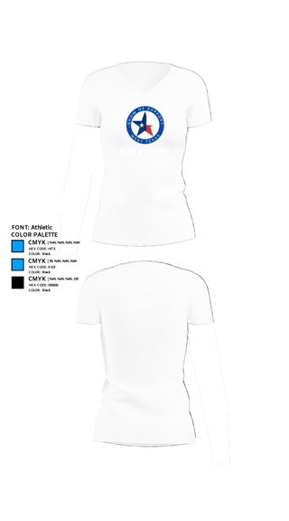 Women's Short Sleeve Vneck Shirt, SHOW OF SUPPORT, , Teamtime, Team time, sublimation, custom sports apparel, team uniforms, spirit wear, spiritwear, sports uniforms, custom shirts, team store, custom team store, fundraiser sports, apparel fundraiser