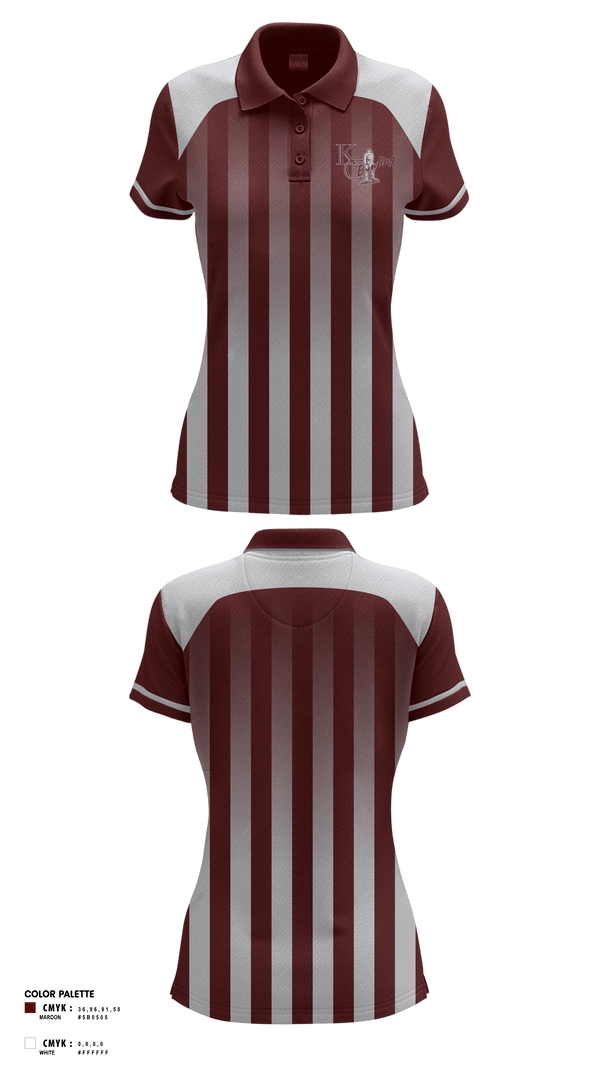 Womens Short Sleeve Performance Polo, Kalamazoo Central High School Bowling, Bowling, Teamtime, Team time, sublimation, custom sports apparel, team uniforms, spirit wear, spiritwear, sports uniforms, custom shirts, team store, custom team store, fundraiser sports, apparel fundraiser