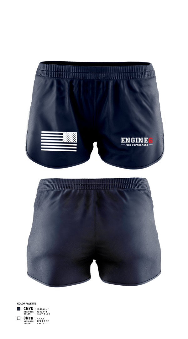 Womens Shorts, Engine 6, , Teamtime, Team time, sublimation, custom sports apparel, team uniforms, spirit wear, spiritwear, sports uniforms, custom shirts, team store, custom team store, fundraiser sports, apparel fundraiser