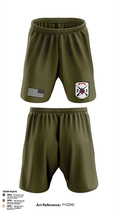 2nd Battalion, 1st Marine Regiment 96823879 Athletic Shorts With Pockets - 104