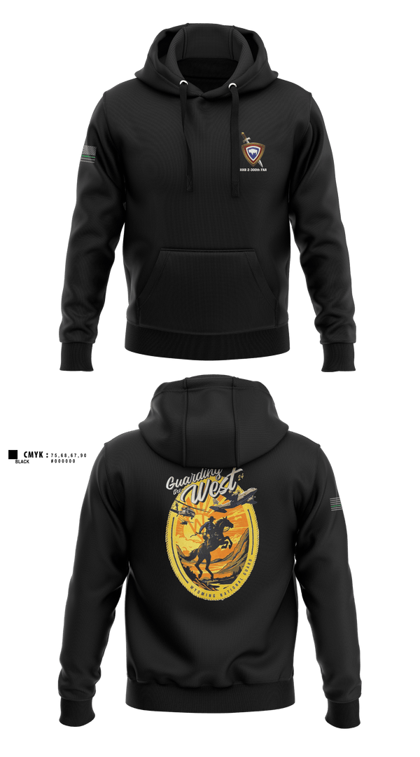 Hoodie, HHB 2-300th FAR, National Guard, Teamtime, Team time, sublimation, custom sports apparel, team uniforms, spirit wear, spiritwear, sports uniforms, custom shirts, team store, custom team store, fundraiser sports, apparel fundraiser