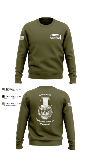 Crew Neck Sweatshirt, APSU RANGER CHALLENGE, Army, Teamtime, Team time, sublimation, custom sports apparel, team uniforms, spirit wear, spiritwear, sports uniforms, custom shirts, team store, custom team store, fundraiser sports, apparel fundraiser