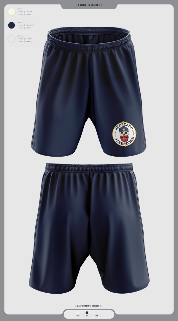 Athletic Shorts With Pockets, Red beard Adventures, , Teamtime, Team time, sublimation, custom sports apparel, team uniforms, spirit wear, spiritwear, sports uniforms, custom shirts, team store, custom team store, fundraiser sports, apparel fundraiser
